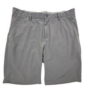Adidas Gray Stretch Golf Shorts Performance Flat Front Mens 38
